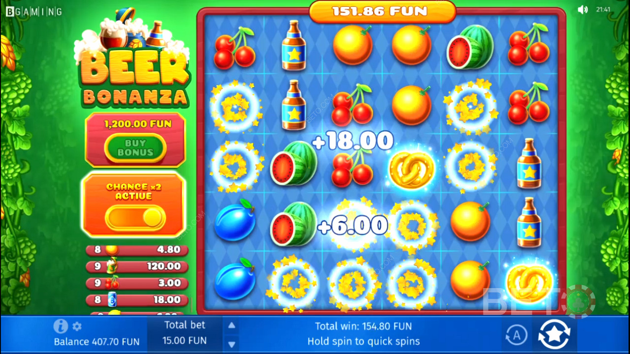 Gameplay of Beer Bonanza