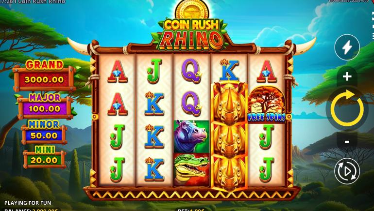 Gameplay of Coin Rush: Rhino