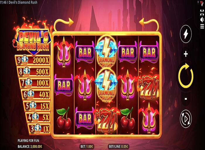 Gameplay of Devil's Diamond Rush