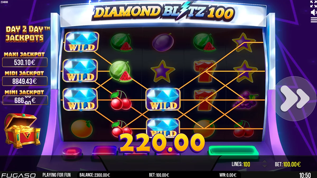 Gameplay of Diamond Blitz 100