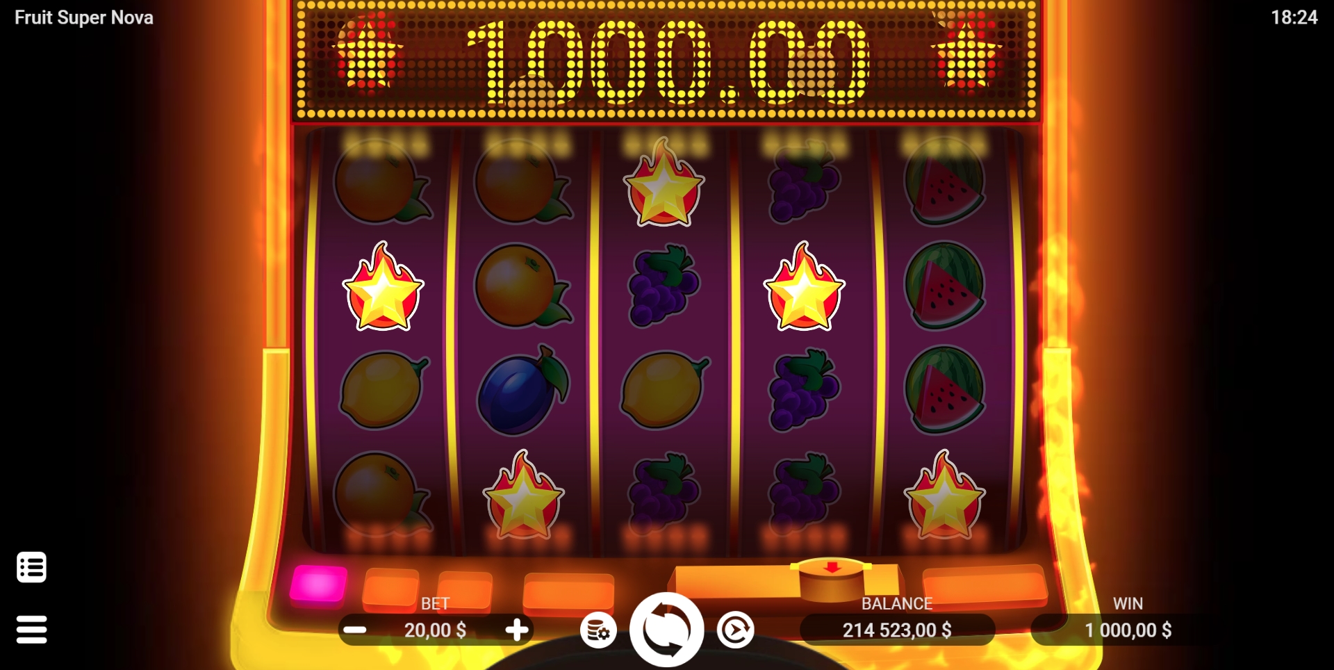 Gameplay of Fruit Super Nova