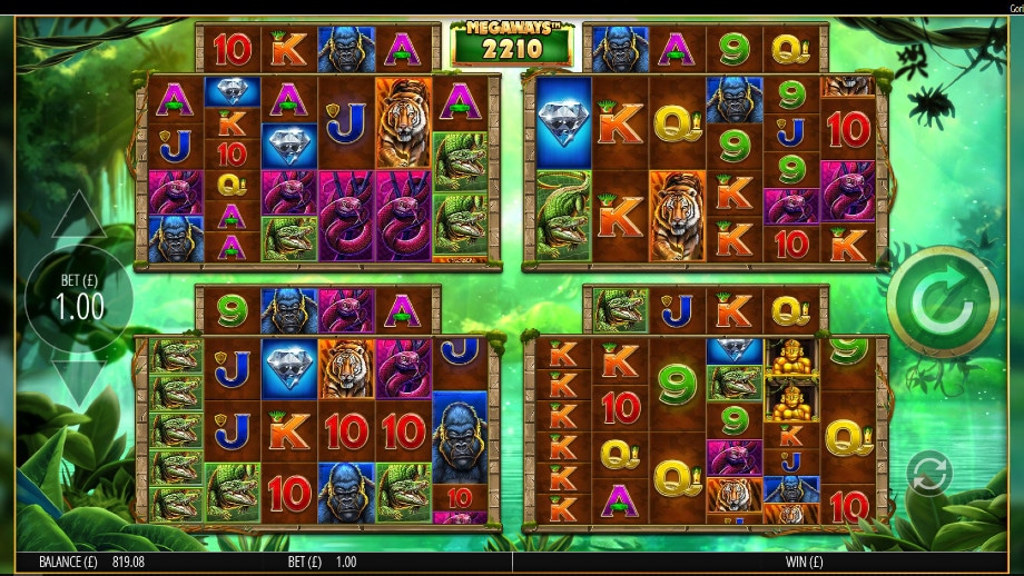 Gameplay of Gorilla Gold Megaways