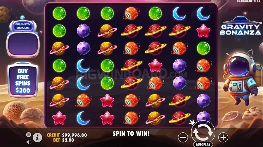 Gameplay of Gravity Bonanza