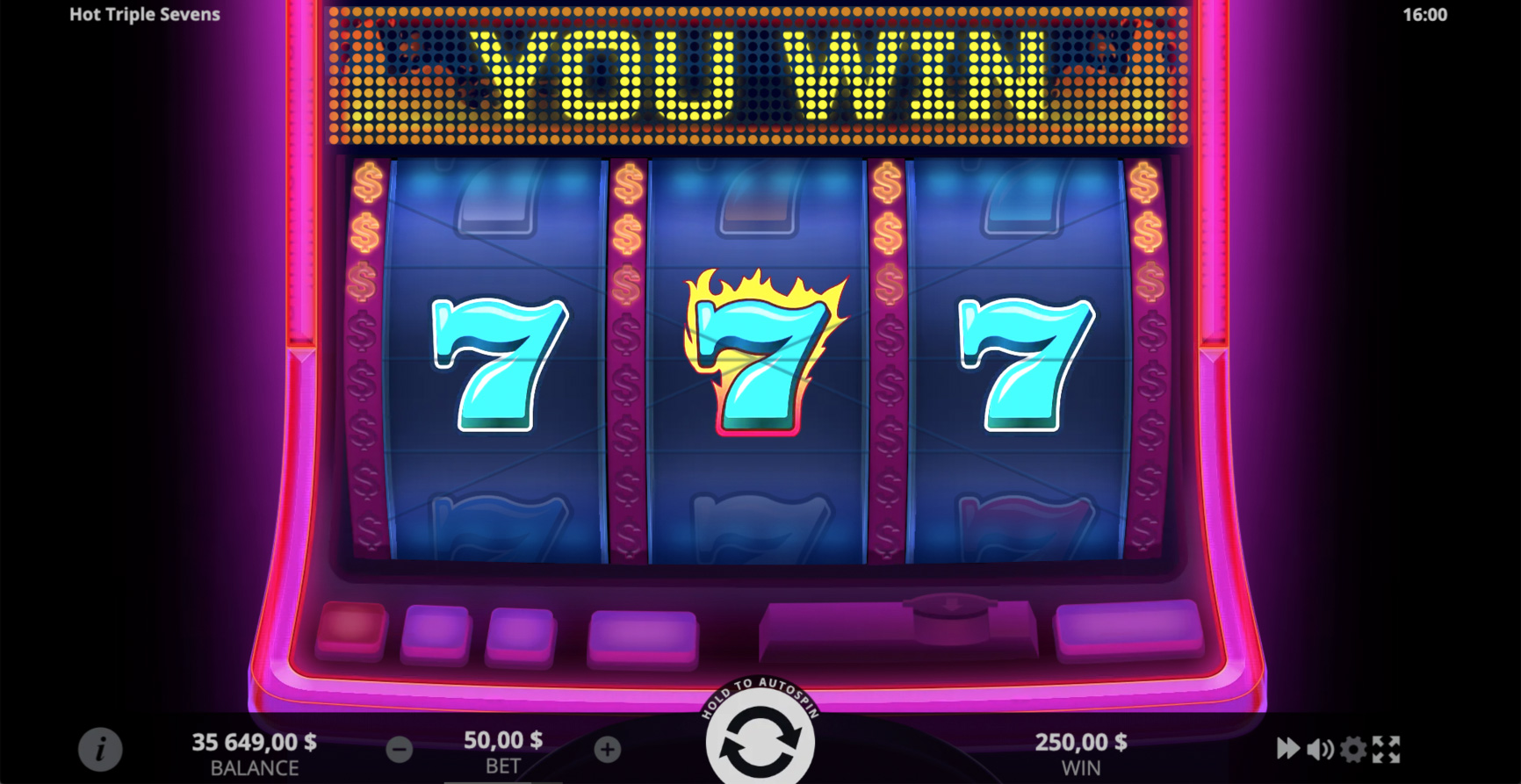 Gameplay of Hot Triple Sevens