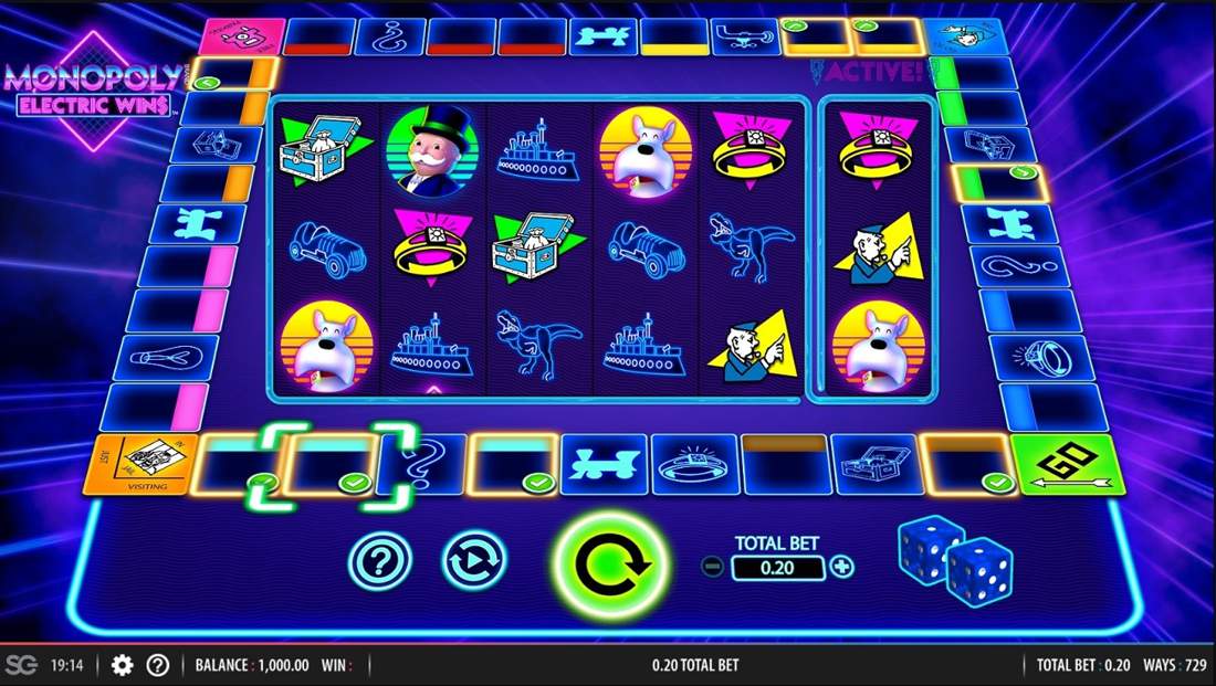 Gameplay of Monopoly Elecrtic Wins